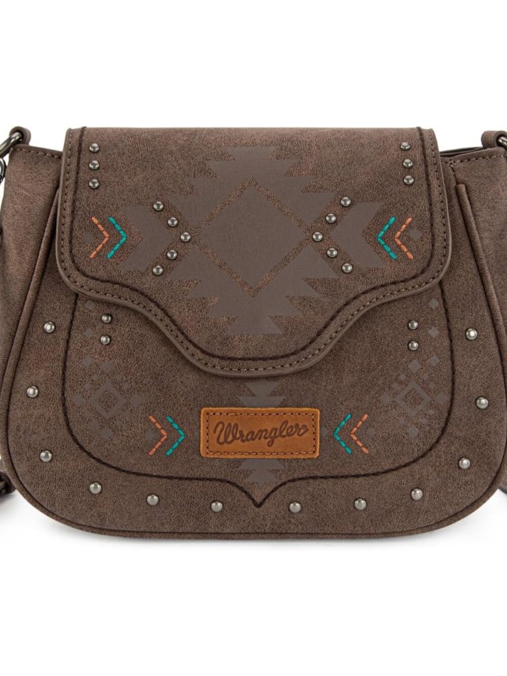 Wrangler Womens Western Crossbody Bags Cowgirl Aztec Saddle Purse for Travel